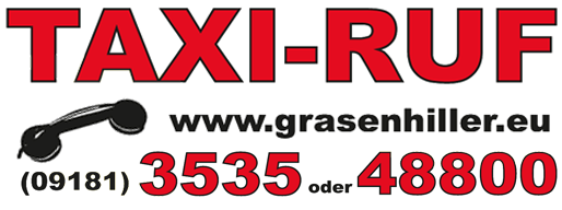 Taxi-Ruf Grasenhiller Neumarkt - (09181) 3535 oder 48800  - Zur Startseite